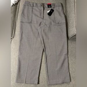 M&S Collection Patterned 7/8th Straight Leg Dress Slacks